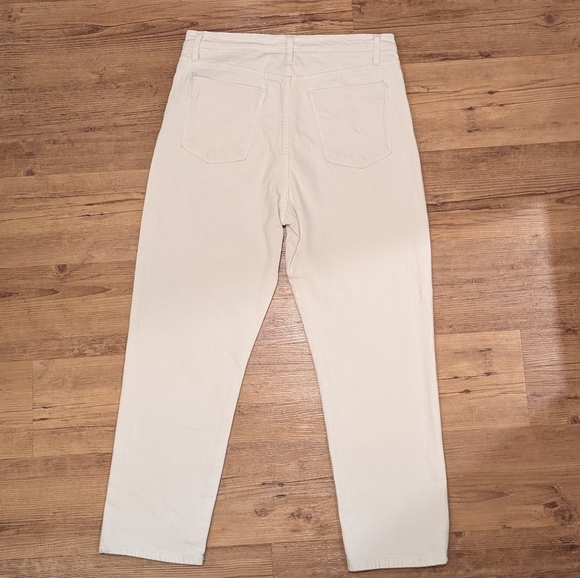 Hudson High Rise Straight Crop White Jeans - Picture 3 of 11